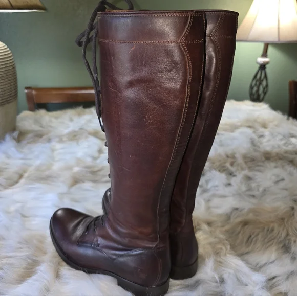 Frye Melissa Tall Lace Up Boots - Picture 8 of 10